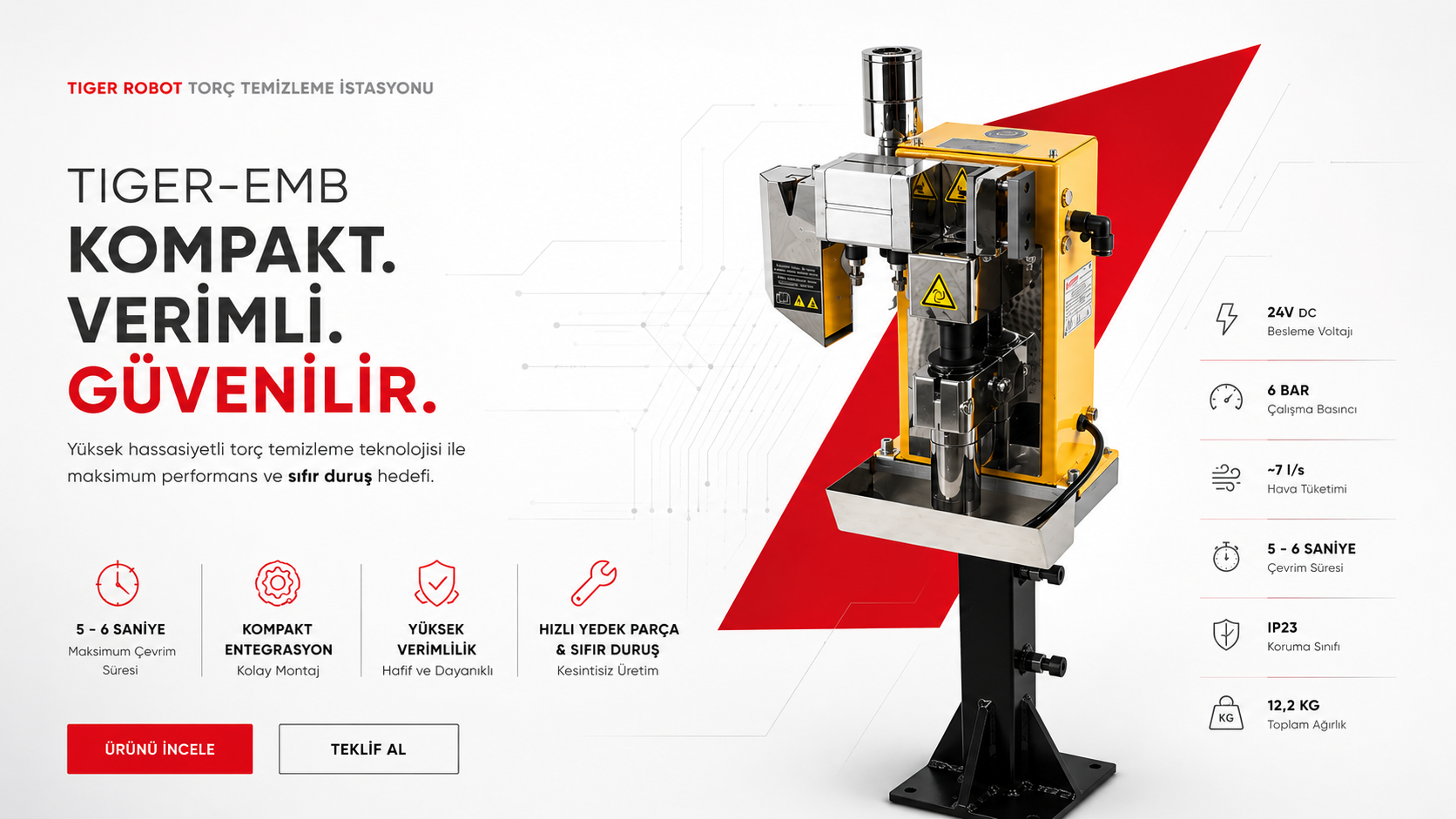 TIGER-EMB kompakt torç temizleme istasyonu görseli